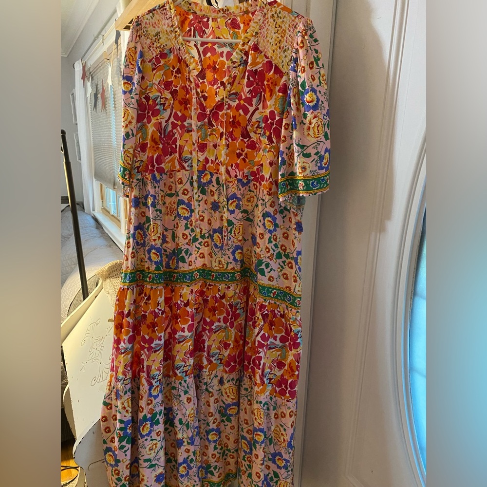 Women’s Colorful Boho Style Midi dress